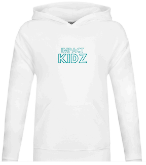 IMPACT Kidz White Hoodie - Logo Center